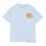 Etro T-Shirt tinta unita con Stampa Azzurro per Bambino GX8P41X AZZURRO ETRO 