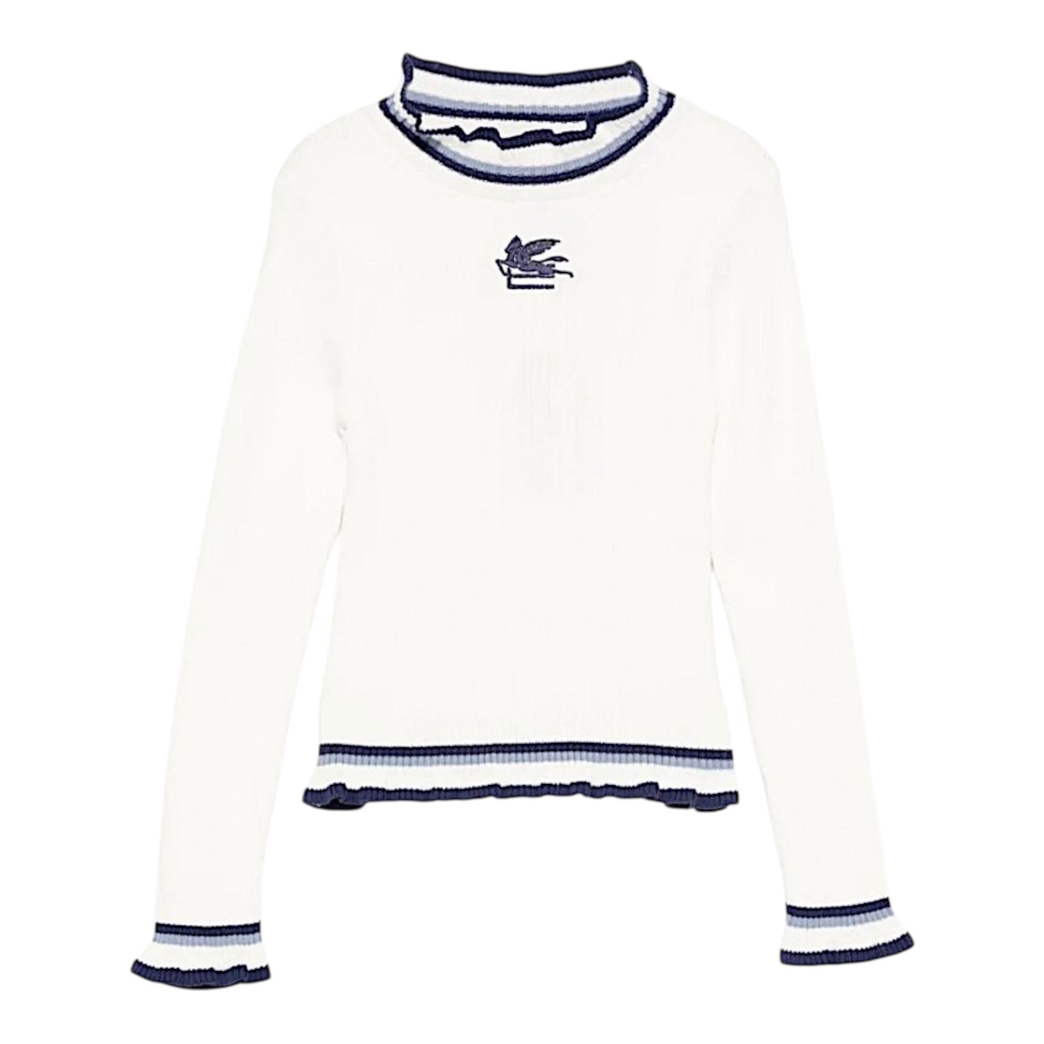 Etro Maglia tinta unita con Colletto E Stampa Bianco per Bambina GX9A10 BIANCO ETRO 