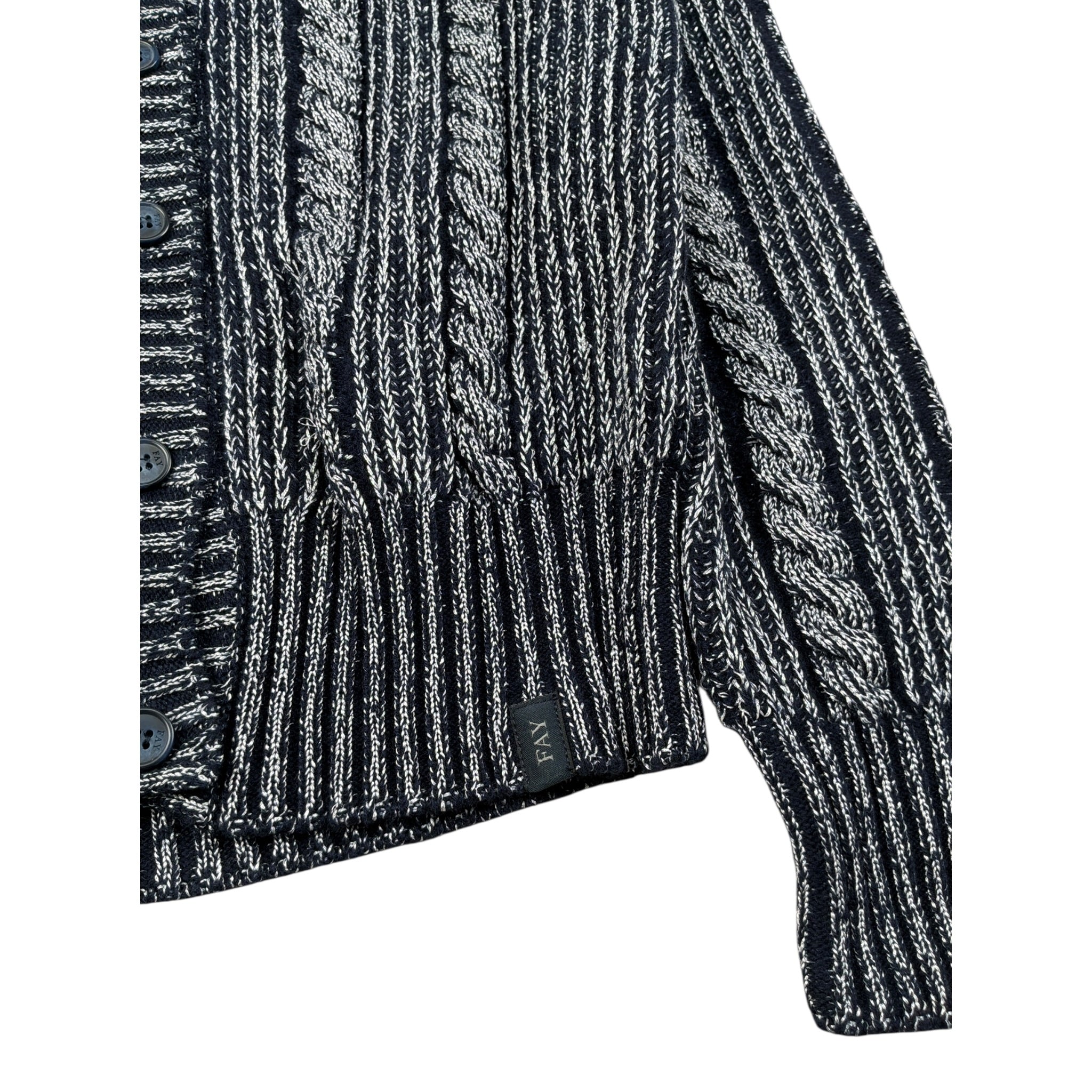 Fay Cardigan tinta unita Lurex Blu per Bambina FV9A20 BLU FAY 
