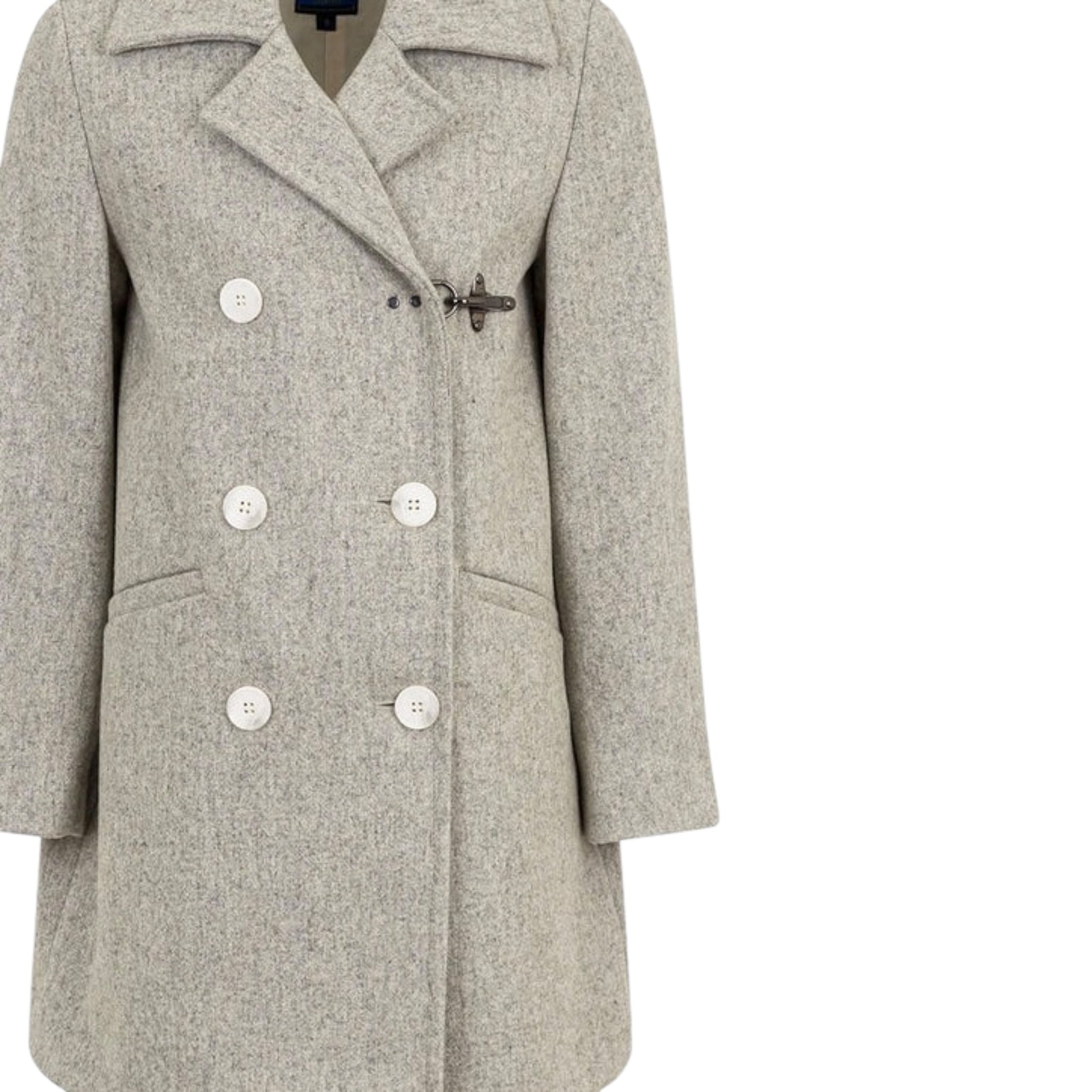 Fay Cappotto tinta unita con Bottoni Grigio per Bambino FX2A20E0225 GRIGIO FAY 
