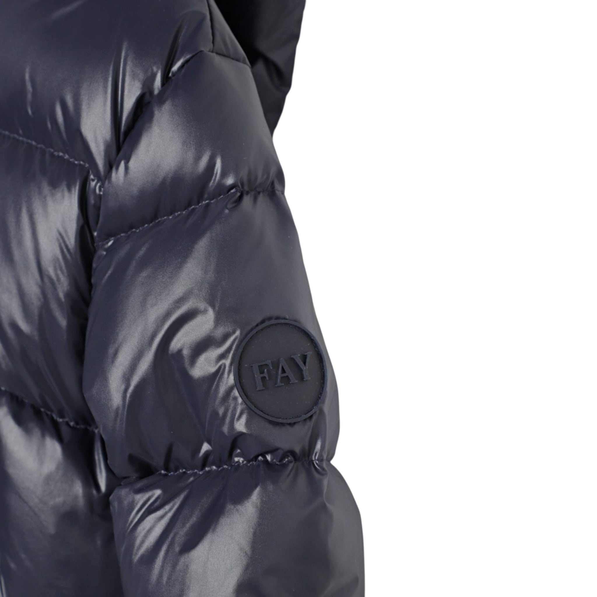 Fay Giubbino tinta unita con Zip E Cappuccio Blu per Neonato FX2P57N BLU FAY 