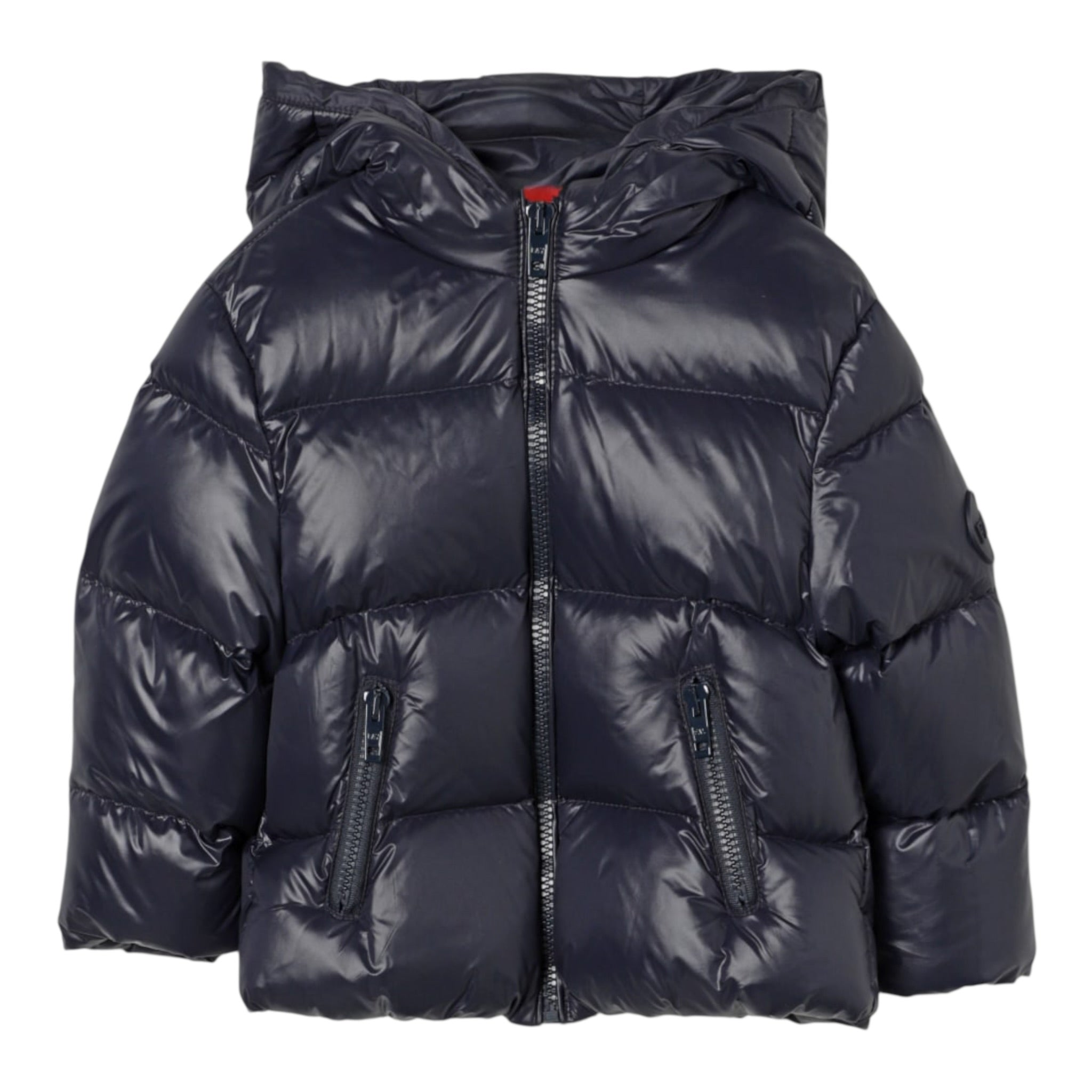 Fay Giubbino tinta unita con Zip E Cappuccio Blu per Neonato FX2P57N BLU FAY 