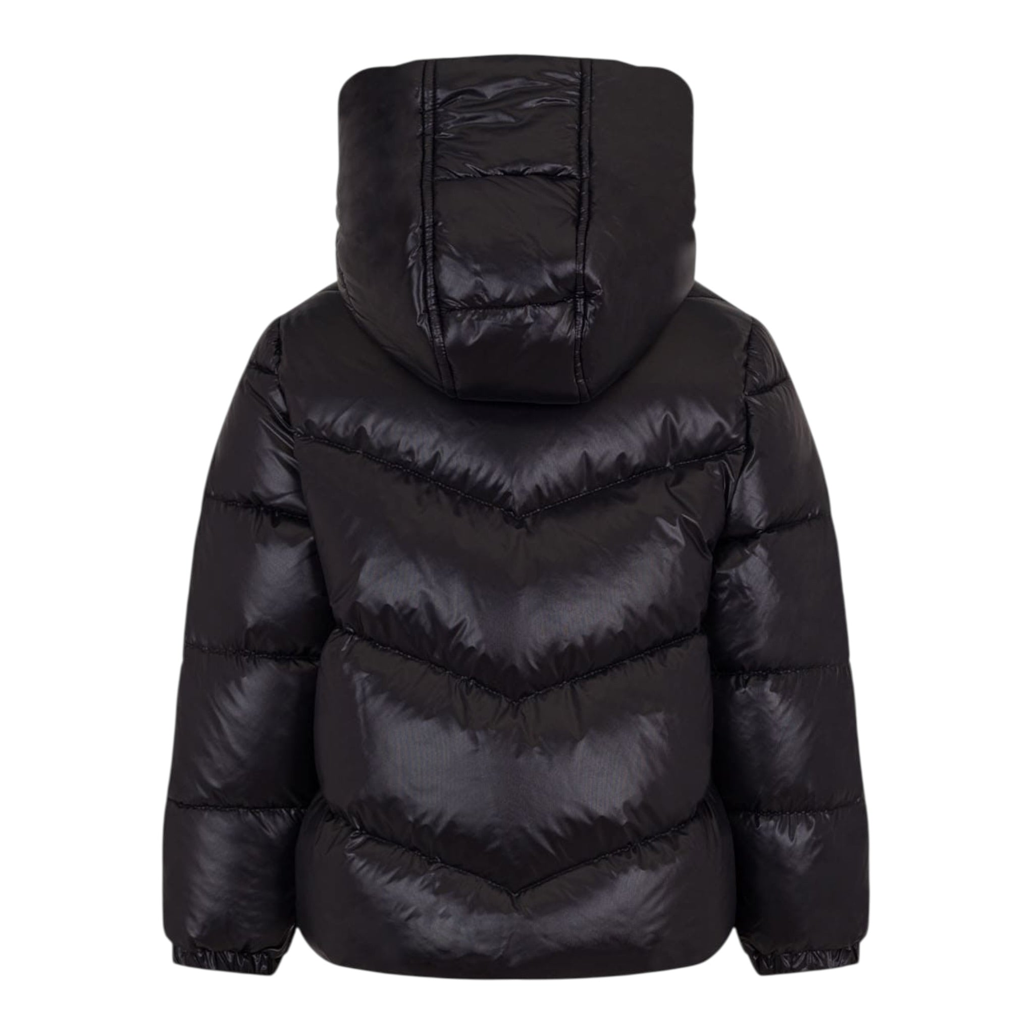 Fay Giubbino tinta unita con Zip E Cappuccio Nero per Bambino FX2P57 NERO FAY 