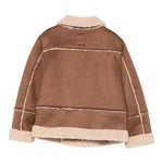 Fay Giubbino tinta unita con Pelliccia Modello Montone Marrone per Bambino FX2Q47H0066 MARRONE FAY 
