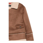 Fay Giubbino tinta unita con Pelliccia Modello Montone Marrone per Bambino FX2Q47H0066 MARRONE FAY 