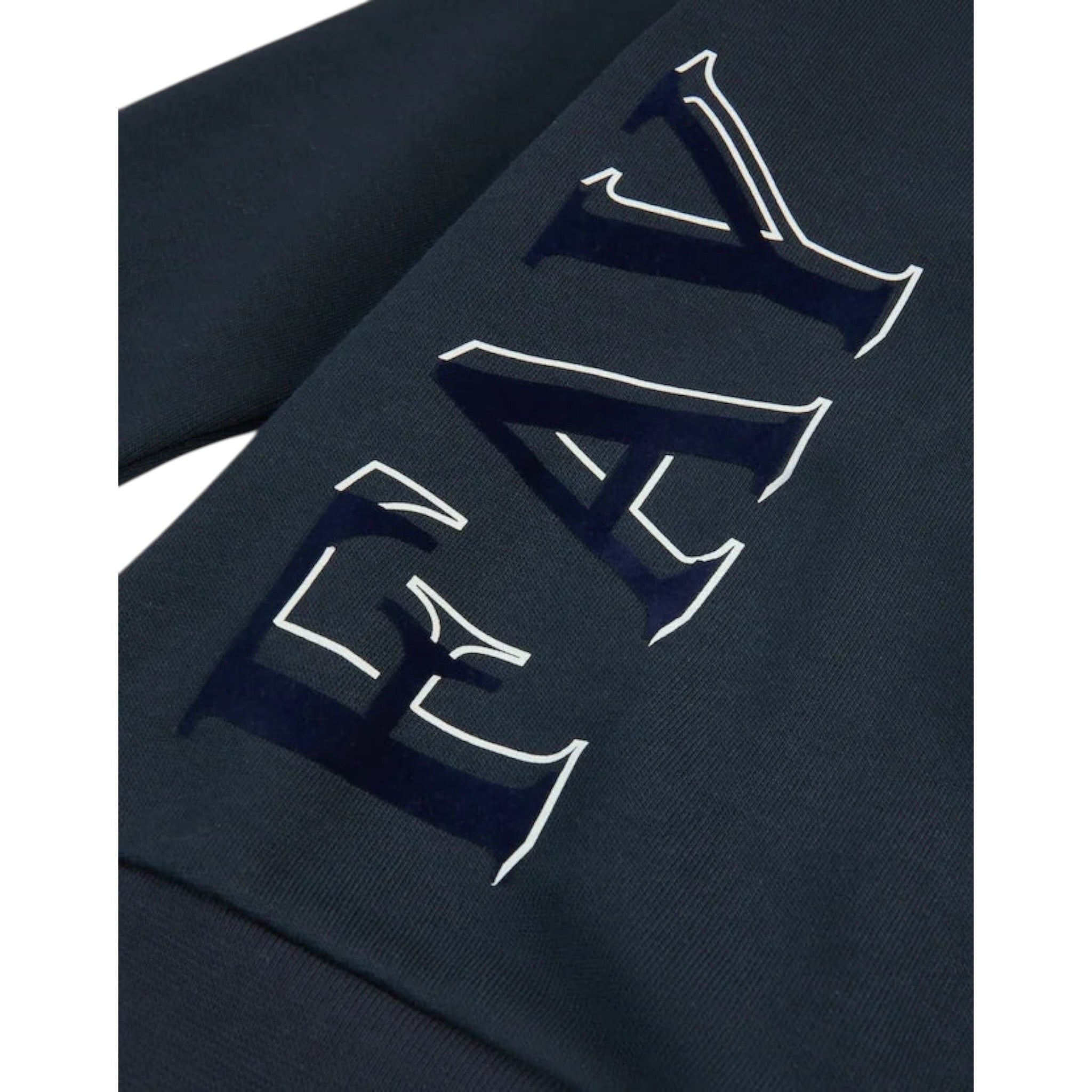 Fay Felpa Chiusa Girocollo tinta unita con Logo Blu per Neonato FX4P00N BLU FAY 
