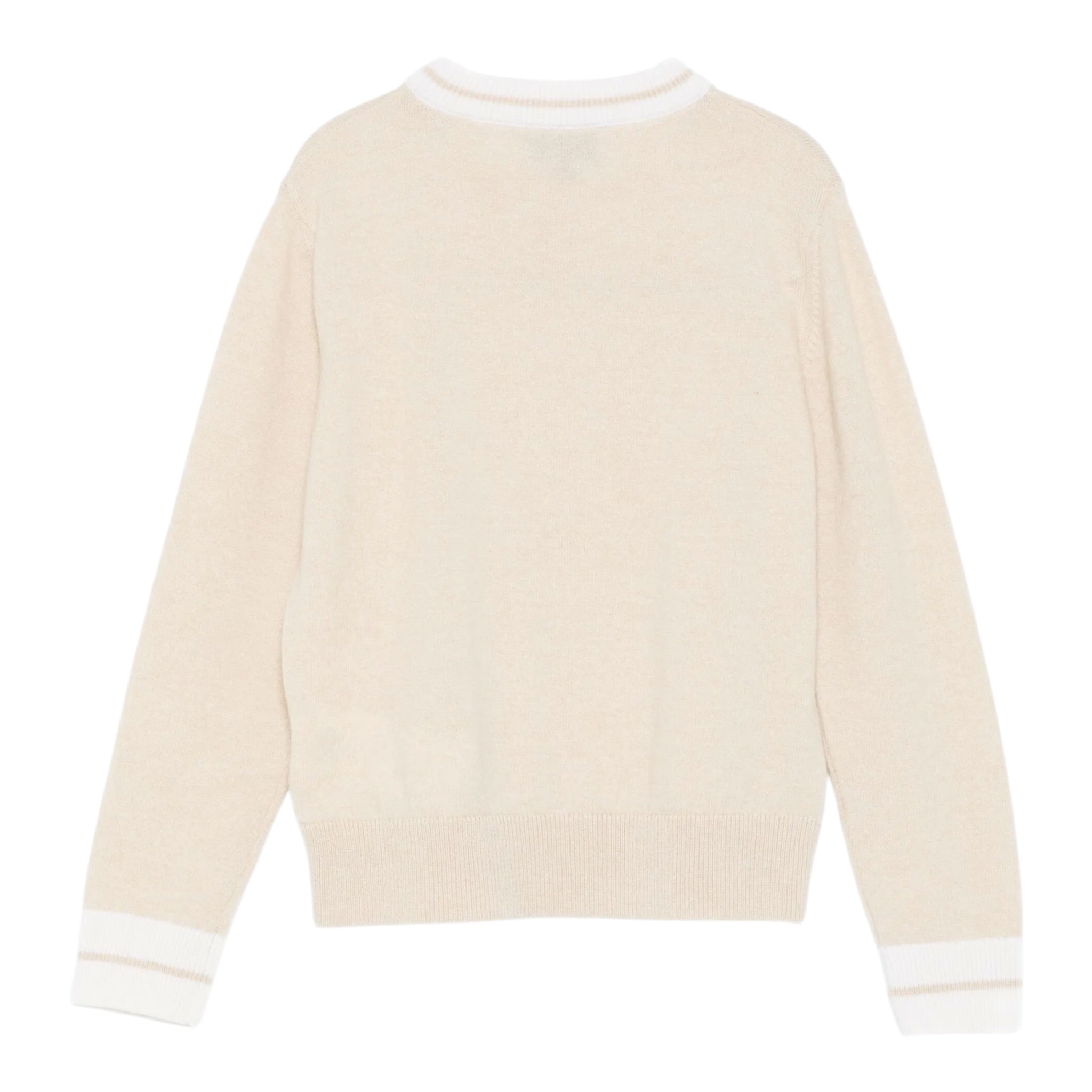 Fay Maglia Girocollo tinta unita con Logo Beige per Bambino FX9P30 BEIGE FAY 