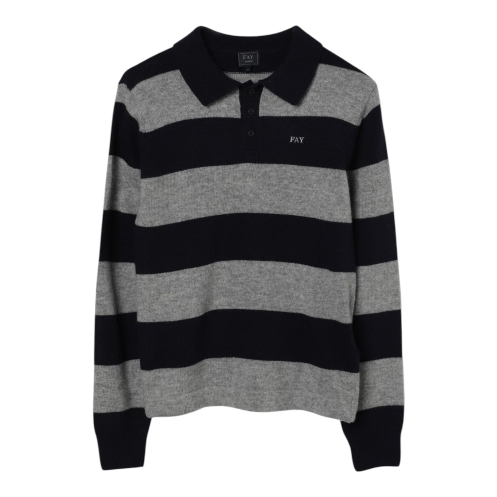 Fay Polo Maglia Fantasia A Righe Blu/Grigio per Bambino FX9P40 BLU/GRIGIO FAY 