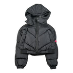 Freddy Giubbino tinta unita con Zip E Cappuccio Nero per Bambina FR2077 NERO FREDDY 