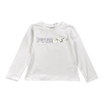Freddy Shirt tinta unita con Stampa Bianco per Bambina FR2182 BIANCO FREDDY 