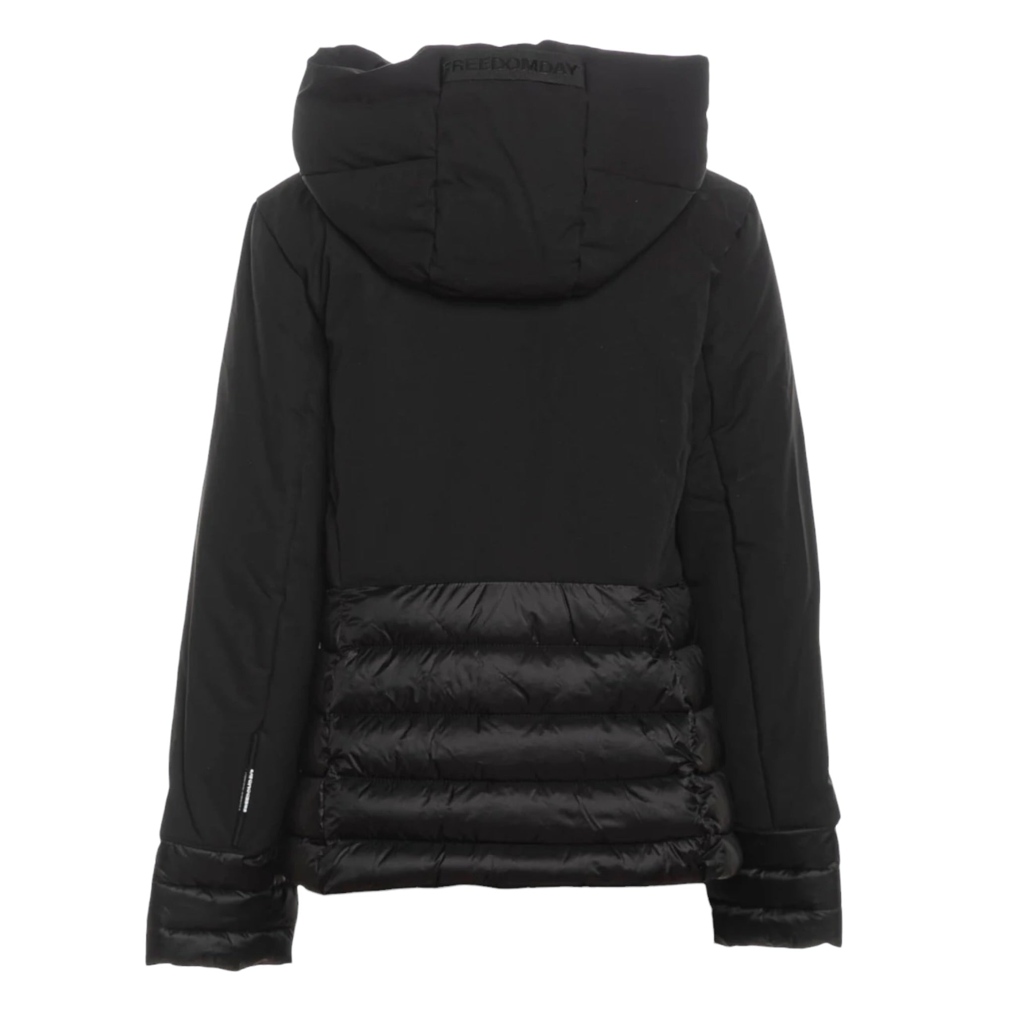Freedomday Giubbino tinta unita con Zip E Cappuccio Nero per Bambina 4041O00010 NERO FREEDOMDAY 