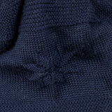 Frilo Cappello tinta unita con Ricami Blu per Neonata 821207 BLU FRILO 