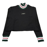 Gabriella Gucci Felpa Chiusa Mezzocollo tinta unita con Logo Nero per Bambina GK049 NERO GABRIELLA GUCCI 