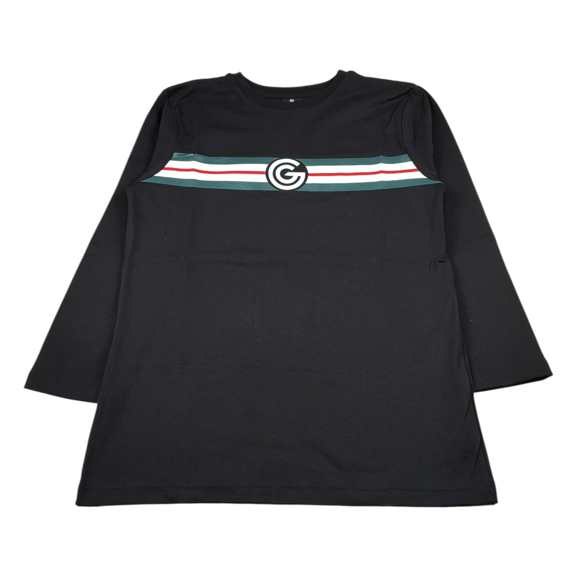 Gabriella Gucci Shirt Girocollo tinta unita con Logo Nero per Bambina GK065 NERO GABRIELLA GUCCI 