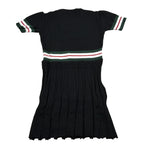 Gabriella Gucci Abito Mezza Manica tinta unita con Logo Nero per Bambina GK087 NERO GABRIELLA GUCCI 