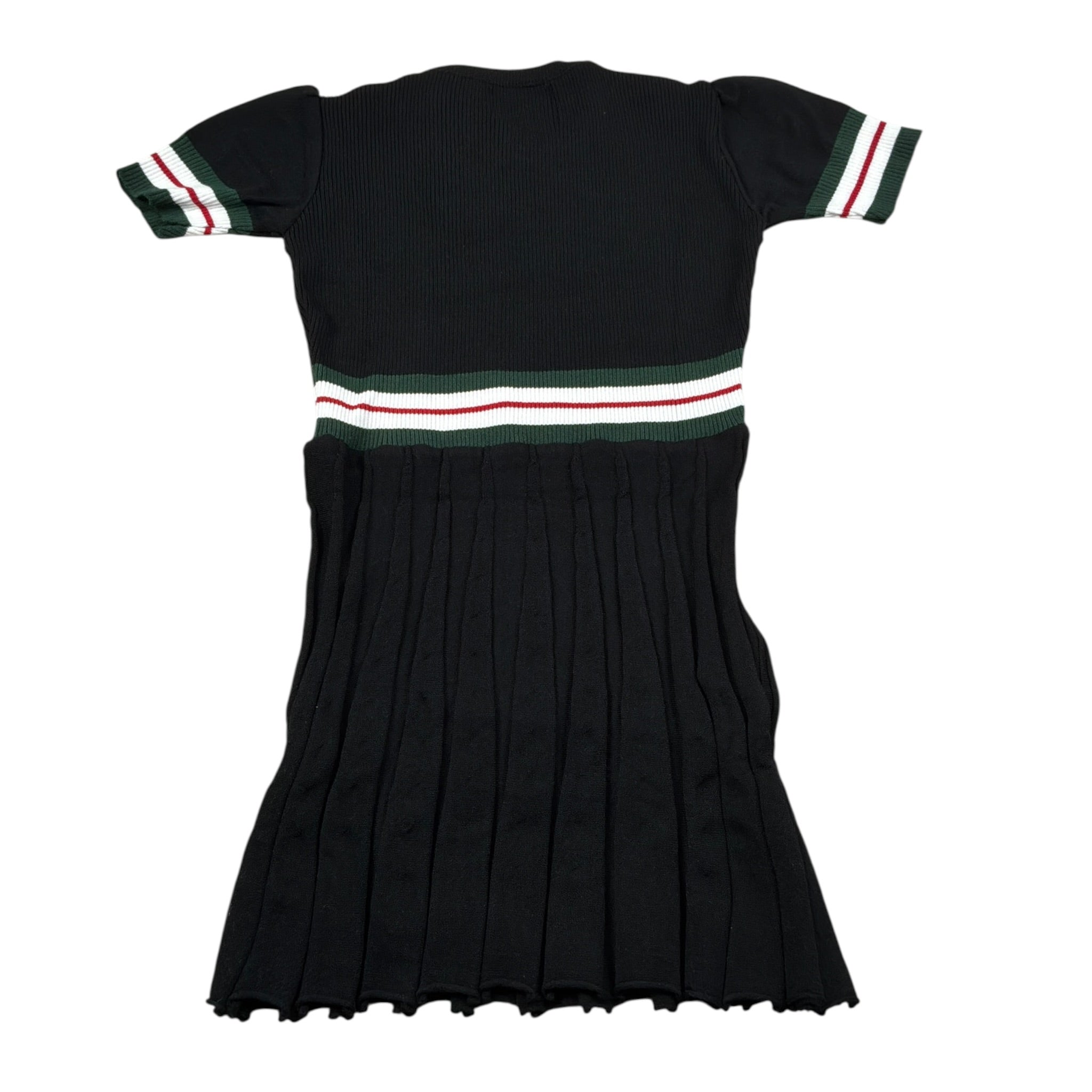 Gabriella Gucci Abito Mezza Manica tinta unita con Logo Nero per Bambina GK087 NERO GABRIELLA GUCCI 