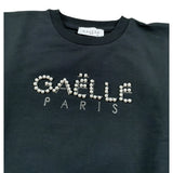 Gaelle Felpa Chiusa Girocollo tinta unita con Perle Nero per Bambina 2741FY00621 NERO GAELLE 