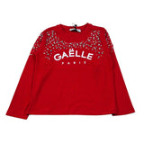 Gaelle Shirt Girocollo tinta unita con Brillantini Rosso per Bambina 2741M00575 ROSSO GAELLE 