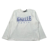 Gaelle Shirt Girocollo tinta unita con Stampe Bianco per Bambina 2741M00624 BIANCO GAELLE 