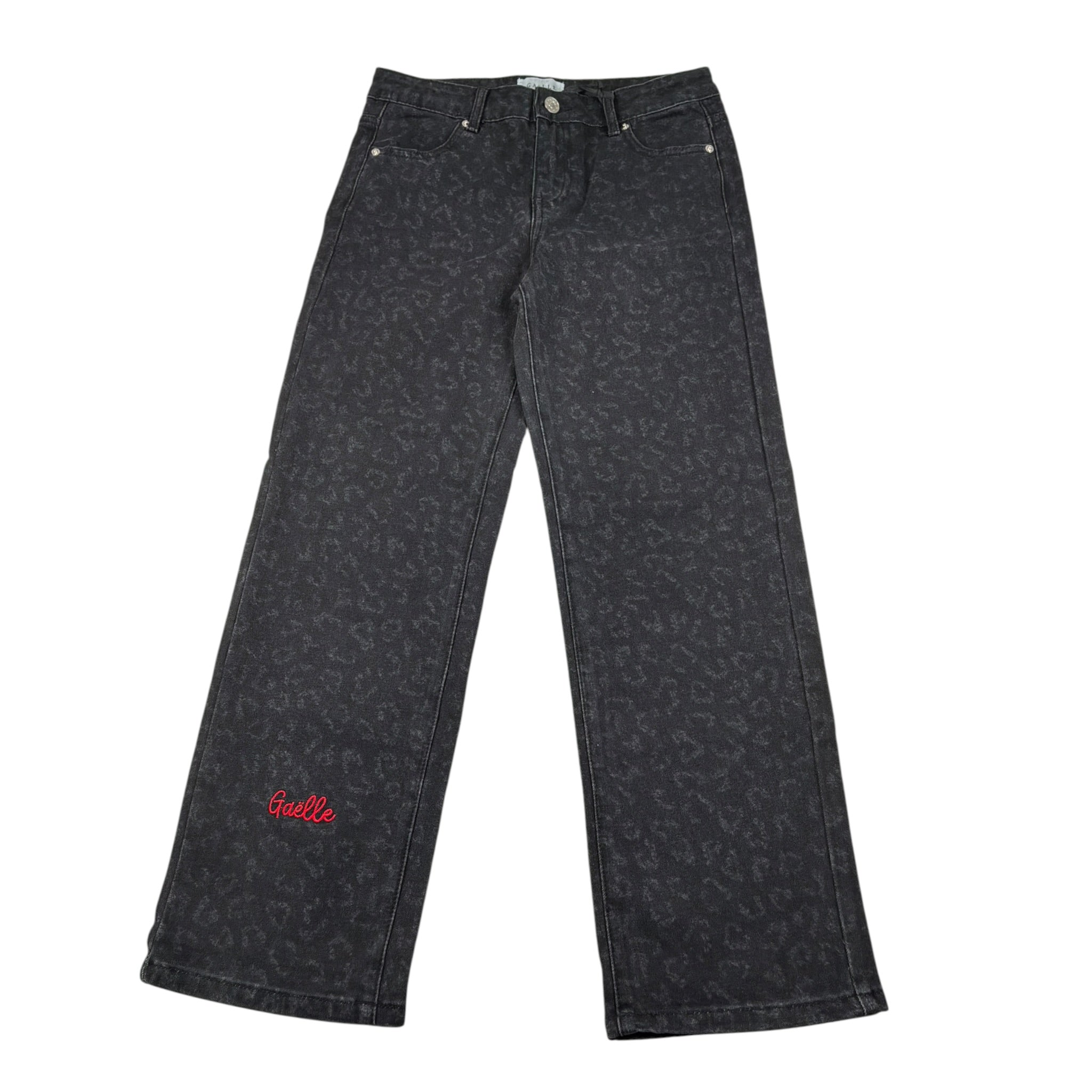 Gaelle Jeans tinta unita con Girovita Regolabile Nero per Bambina 2741PD00551XX NERO GAELLE 
