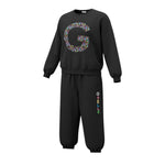 Gaelle Completo 2Pz Felpa-Pantalone con Stampa Nero per Bambina 2741T00636 NERO GAELLE 