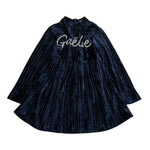 Gaelle Abito In Velluto tinta unita con Brillantini Blu per Bambina 2741V00627 BLU GAELLE 
