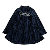 Gaelle Abito In Velluto tinta unita con Brillantini Blu per Bambina 2741V00627 BLU GAELLE 