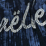 Gaelle Abito In Velluto tinta unita con Brillantini Blu per Bambina 2741V00627 BLU GAELLE 