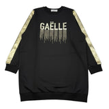 Gaelle Abito Girocollo tinta unita con Stampa Nero per Bambina 2741VF00632 NERO GAELLE 
