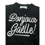 Gaelle Maglia tinta unita con Stampa Nero per Bambina 2741W00561XX NERO GAELLE 