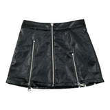 Gaelle Gonna Ecopelle tinta unita con Stampa Nero per Bambina 2742G00578 NERO GAELLE 