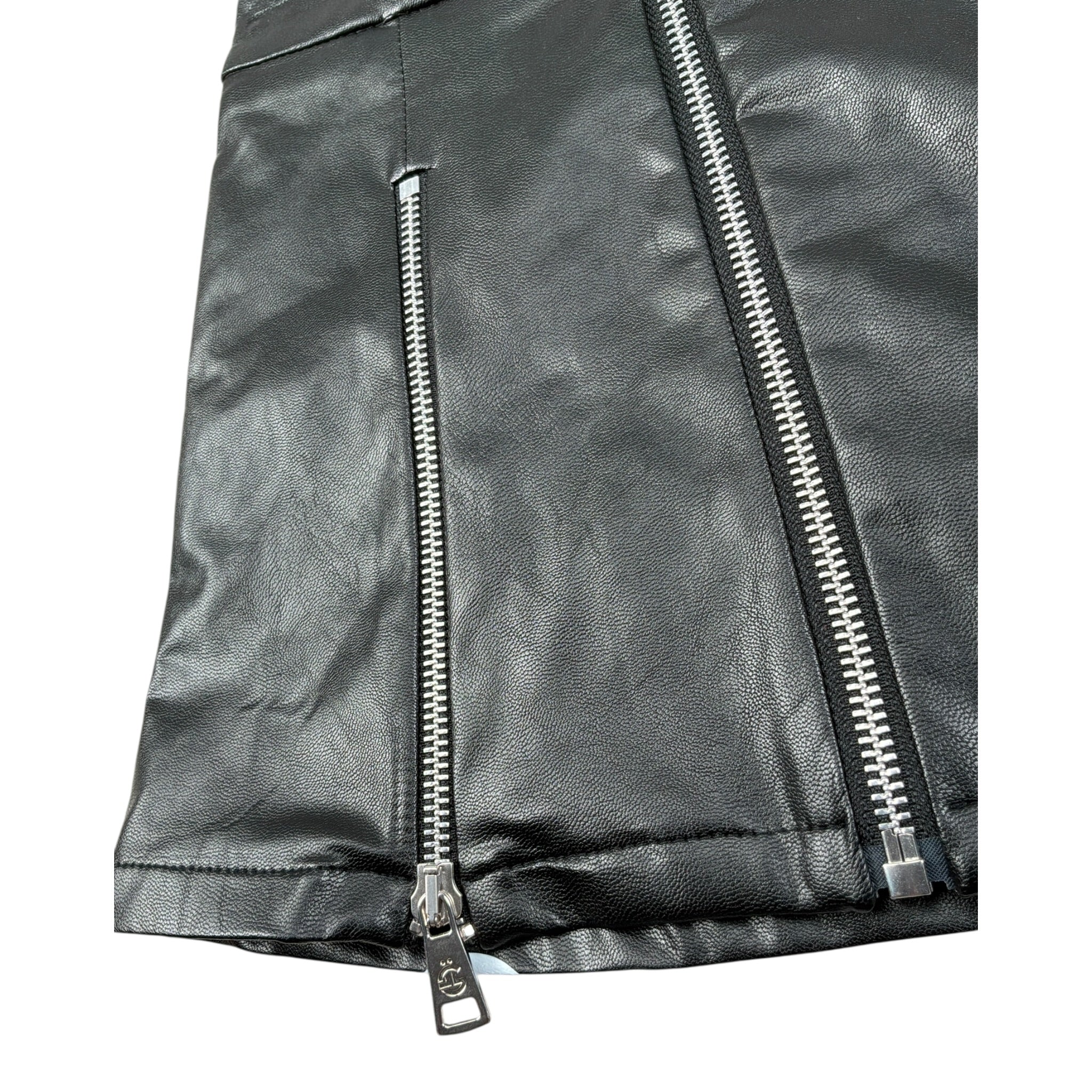 Gaelle Gonna Ecopelle tinta unita con Stampa Nero per Bambina 2742G00578 NERO GAELLE 