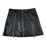 Gaelle Gonna Ecopelle tinta unita con Stampa Nero per Bambina 2742G00578X NERO GAELLE 