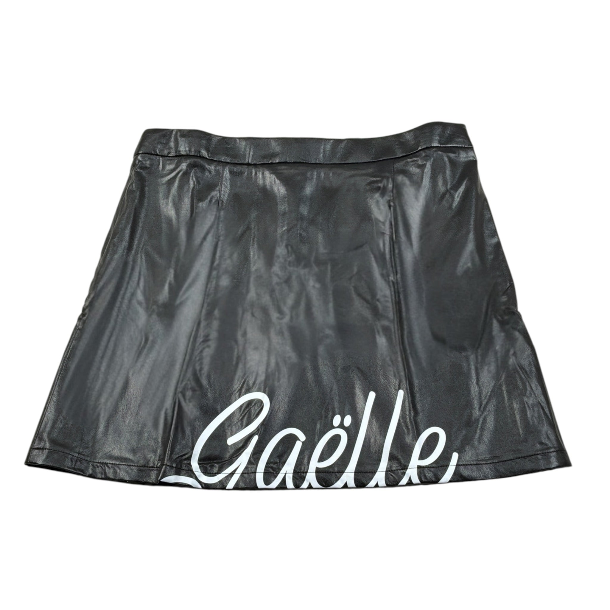 Gaelle Gonna Ecopelle tinta unita con Stampa Nero per Bambina 2742G00578XX NERO GAELLE 