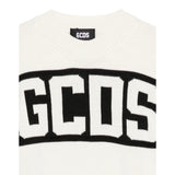 Gcds Maglia Girocollo tinta unita con Logo Panna per Bambina 1526A PANNA GCDS 