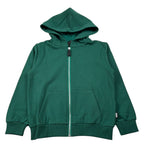 Gcds Felpa con Zip E Cappuccio tinta unita con Logo Verde per Bambino B2JM1925BA5 VERDE GCDS 