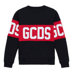 Gcds Felpa tinta unita con Logo Nero per Bambino B2JU1527BA2 NERO GCDS 