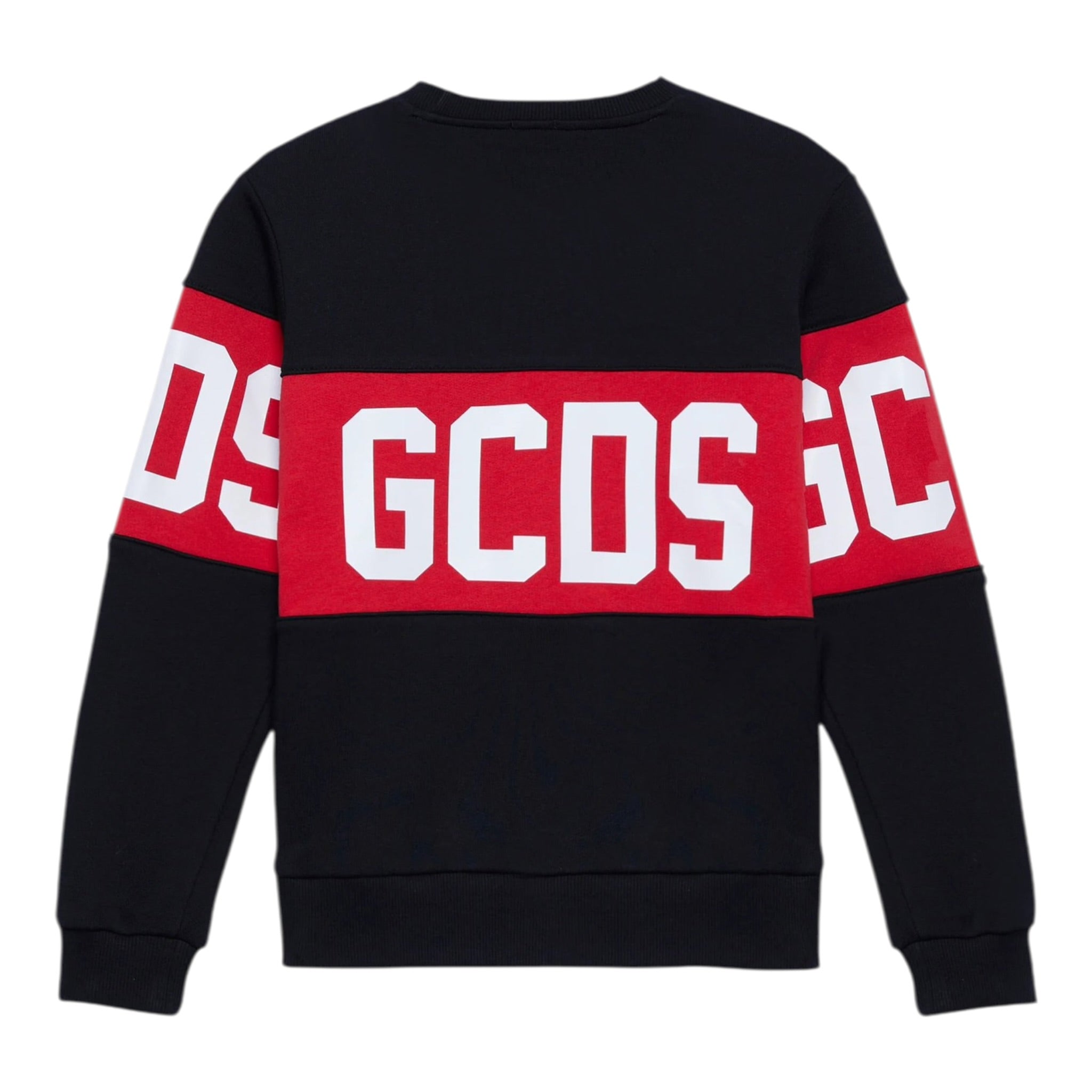 Gcds Felpa tinta unita con Logo Nero per Bambino B2JU1527BA2 NERO GCDS 