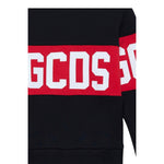 Gcds Felpa tinta unita con Logo Nero per Bambino B2JU1527BA2 NERO GCDS 