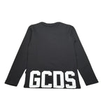 Gcds Shirt tinta unita con Logo Nero per Bambina B2JU2217BA3 NERO GCDS 