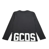 Gcds Shirt tinta unita con Logo Nero per Bambina B2JU2217BA3 NERO GCDS 