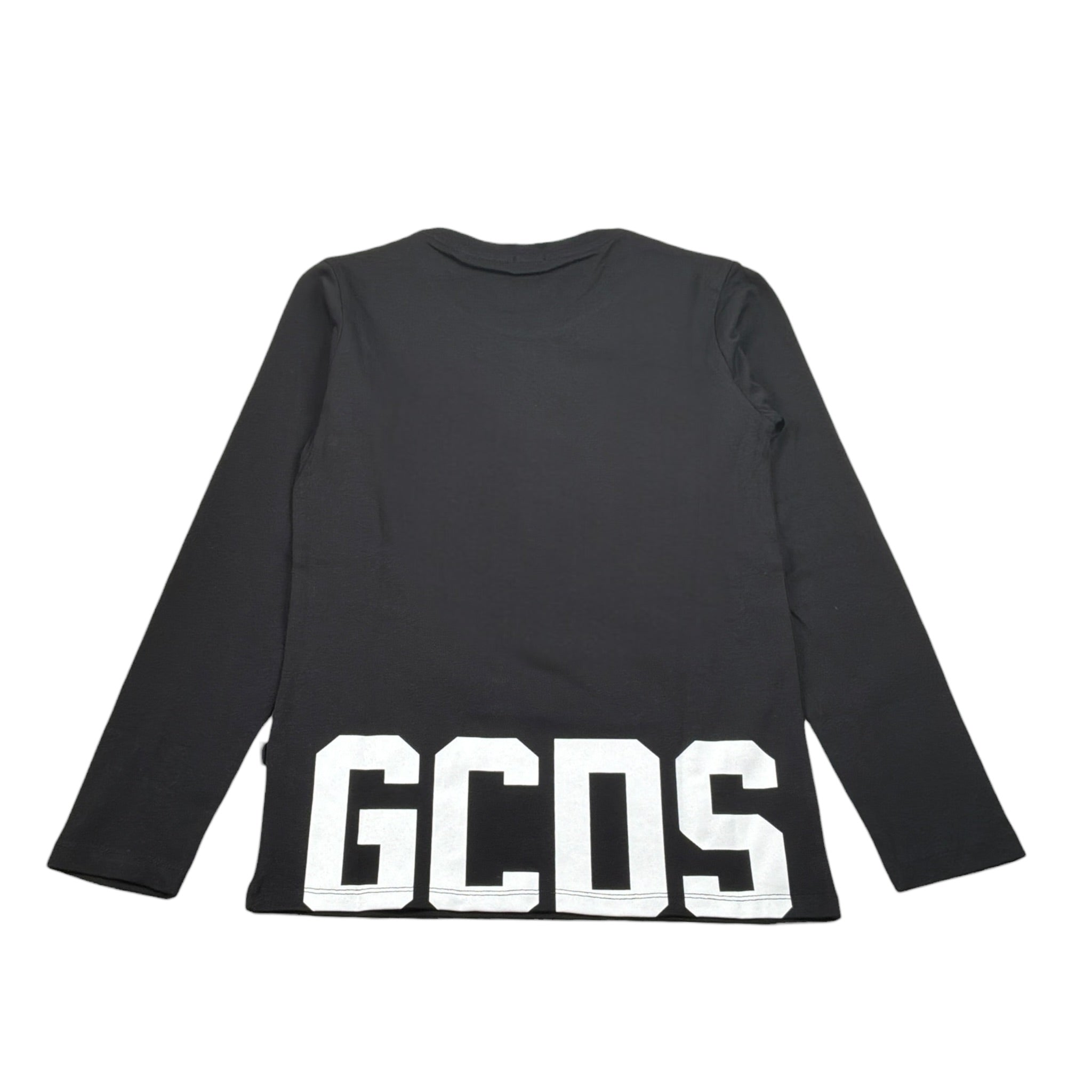 Gcds Shirt tinta unita con Logo Nero per Bambina B2JU2217BA3 NERO GCDS 