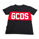 Gcds T-Shirt tinta unita con Logo Nero per Bambina B2JU2329JF1 NERO GCDS 