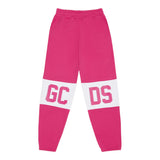 Gcds Pantalone Tuta tinta unita con Logo Fuxia per Bambina B2JU3017BA2 FUXIA GCDS 