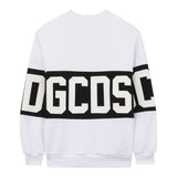 Gcds Felpa tinta unita Girocollo con Stampa Bianco per Bambino B2KU1527BA2 BIANCO GCDS 