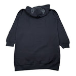 Gcds Abito Felpa Manica Lunga con Cappuccio tinta unita Nero per Bambina B2KW108BA5 NERO GCDS 