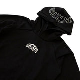 Gcds Abito Felpa Manica Lunga con Cappuccio tinta unita Nero per Bambina B2KW108BA5 NERO GCDS 
