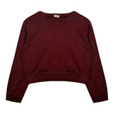 Gcds Felpa Chiusa Girocollo tinta unita con Logo Bordeaux per Bambina B2KW1531BA5 BORDEAUX GCDS 