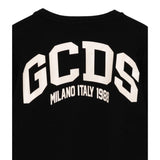 Gcds Felpa Chiusa Girocollo tinta unita con Logo Nero per Bambina B2KW1531BA5 NERO GCDS 