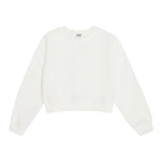 Gcds Felpa Chiusa Girocollo tinta unita con Logo Panna per Bambina B2KW1531BA5 PANNA GCDS 